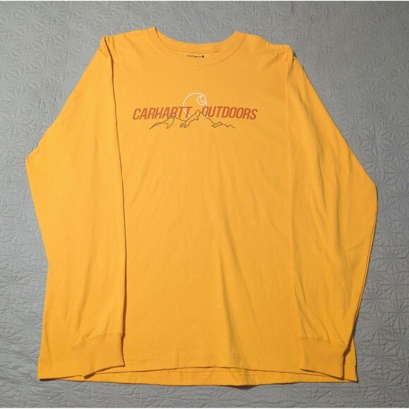 Carhartt Other - Carhartt Relaxed Fit Heavyweight Long Sleeve Yellow Shirt Mens Sz XL 100% Cotton